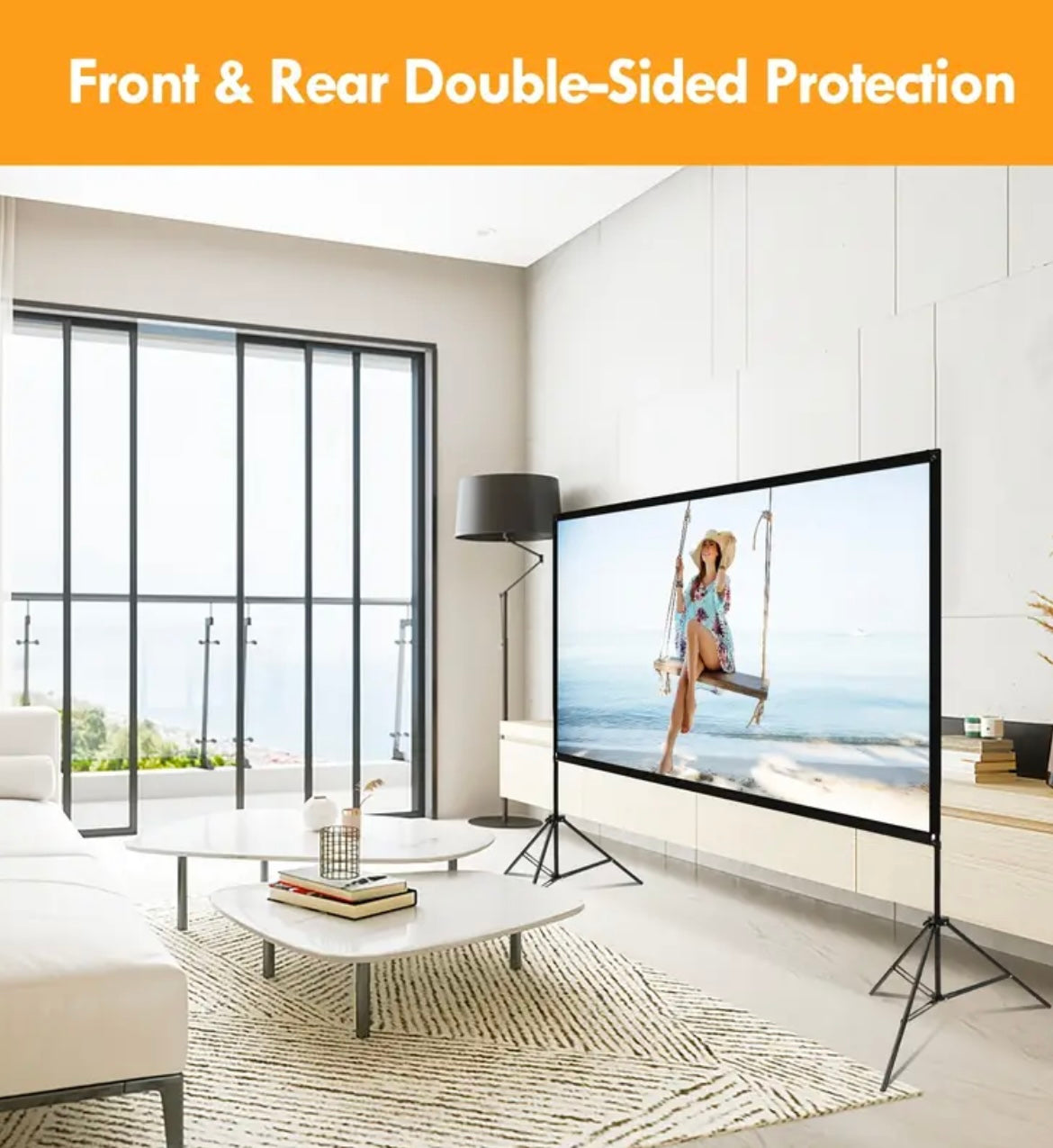 Portable Anti-Light Projector Screen (One Set)