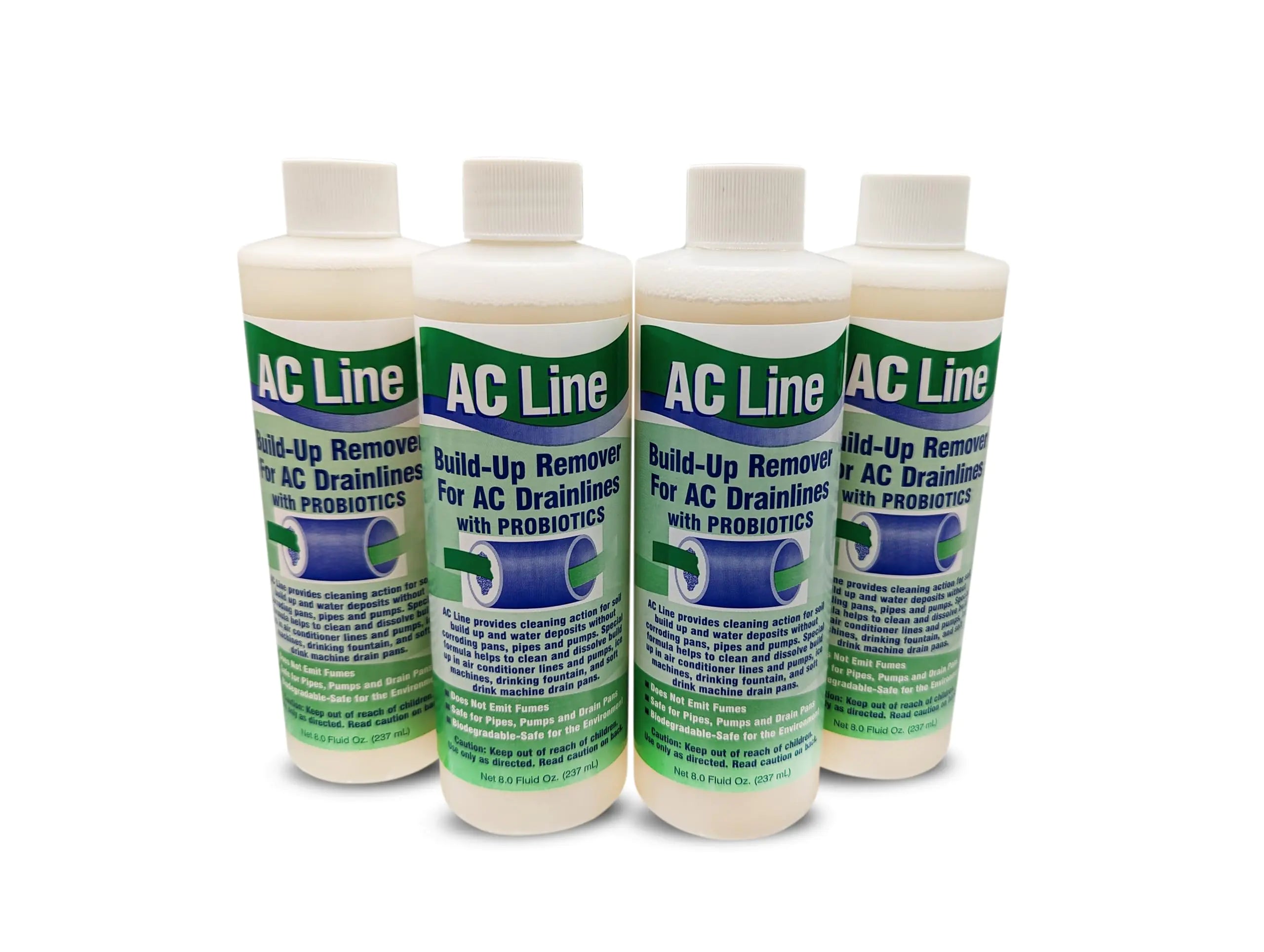 AC Line Drain Cleaner - 4 Pack every 3 months / 12 Month Supply - Cleans HVAC drain lines condensate lines and biodegradable