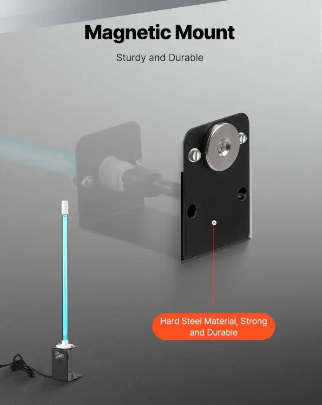 HVAC Air Purifier UV Light Coil Cleaner with Magnetic Bracket