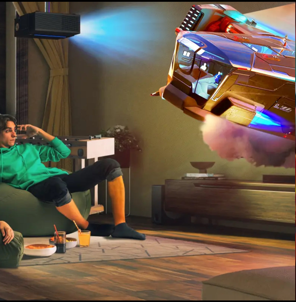 ULTIMEA 4K Decoding Projector, Native 1080P Full HD, 900 ANSI with built in 30W Speakers