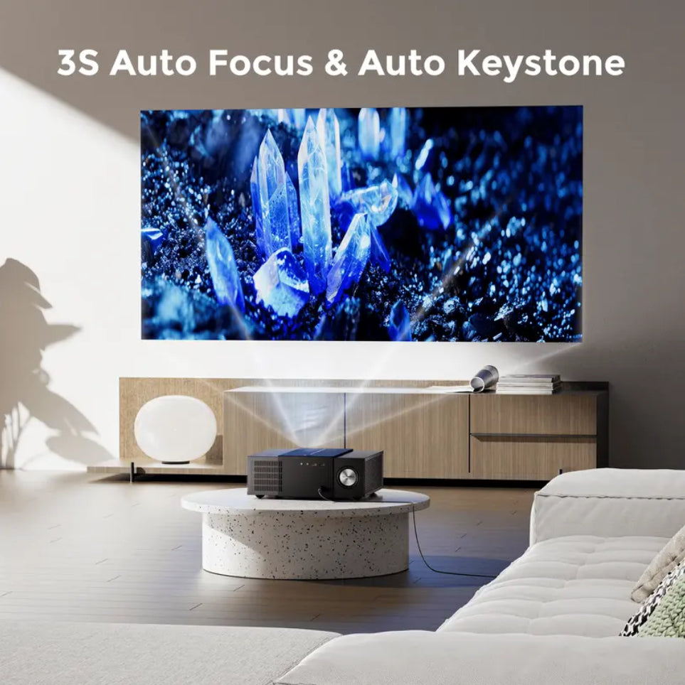 ULTIMEA 4K Decoding Projector, Native 1080P Full HD, 900 ANSI with built in 30W Speakers