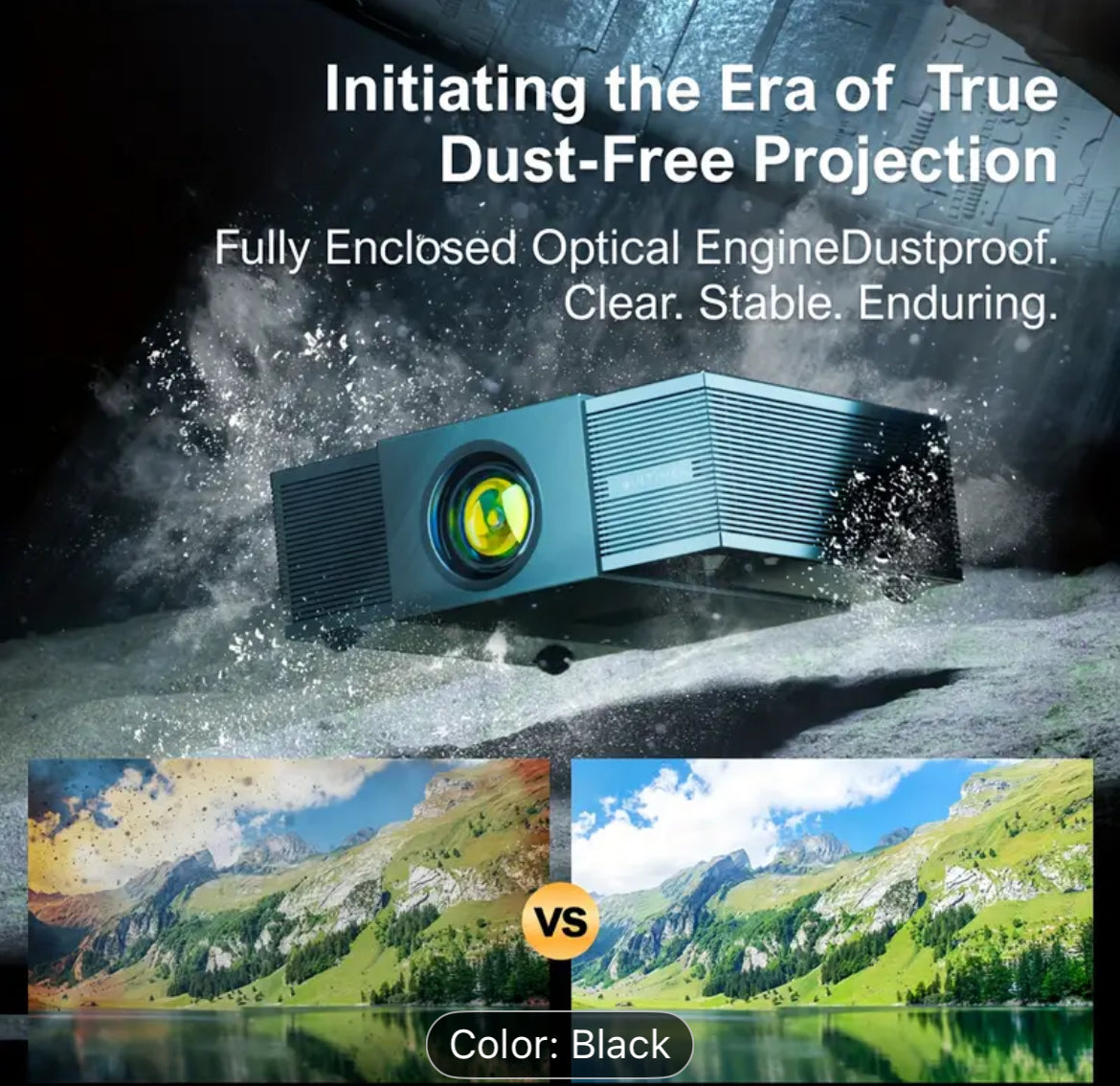 ULTIMEA 4K Decoding Projector, Native 1080P Full HD, 900 ANSI with built in 30W Speakers