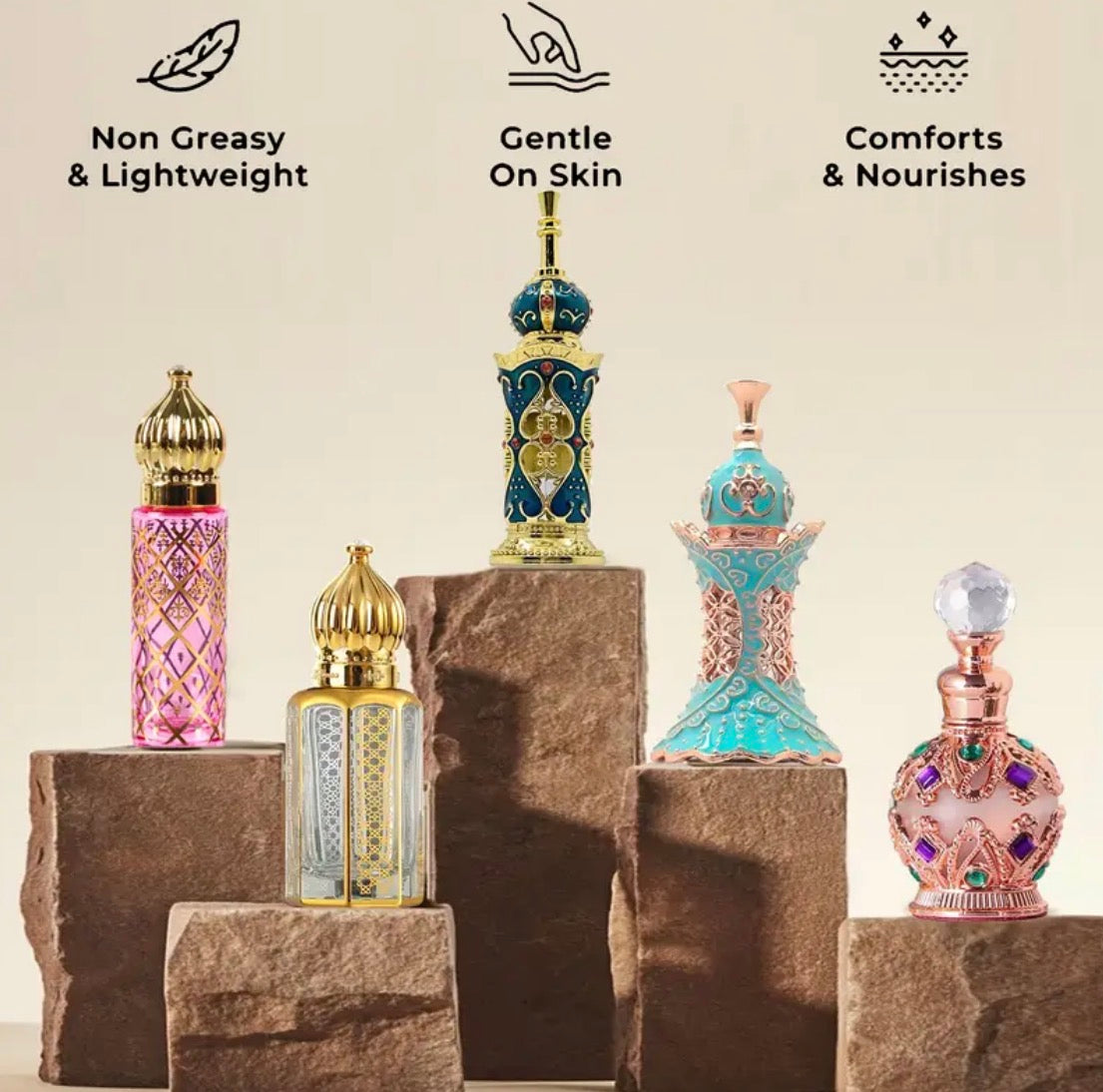 Fragrance from the east premium perfume 5 piece set