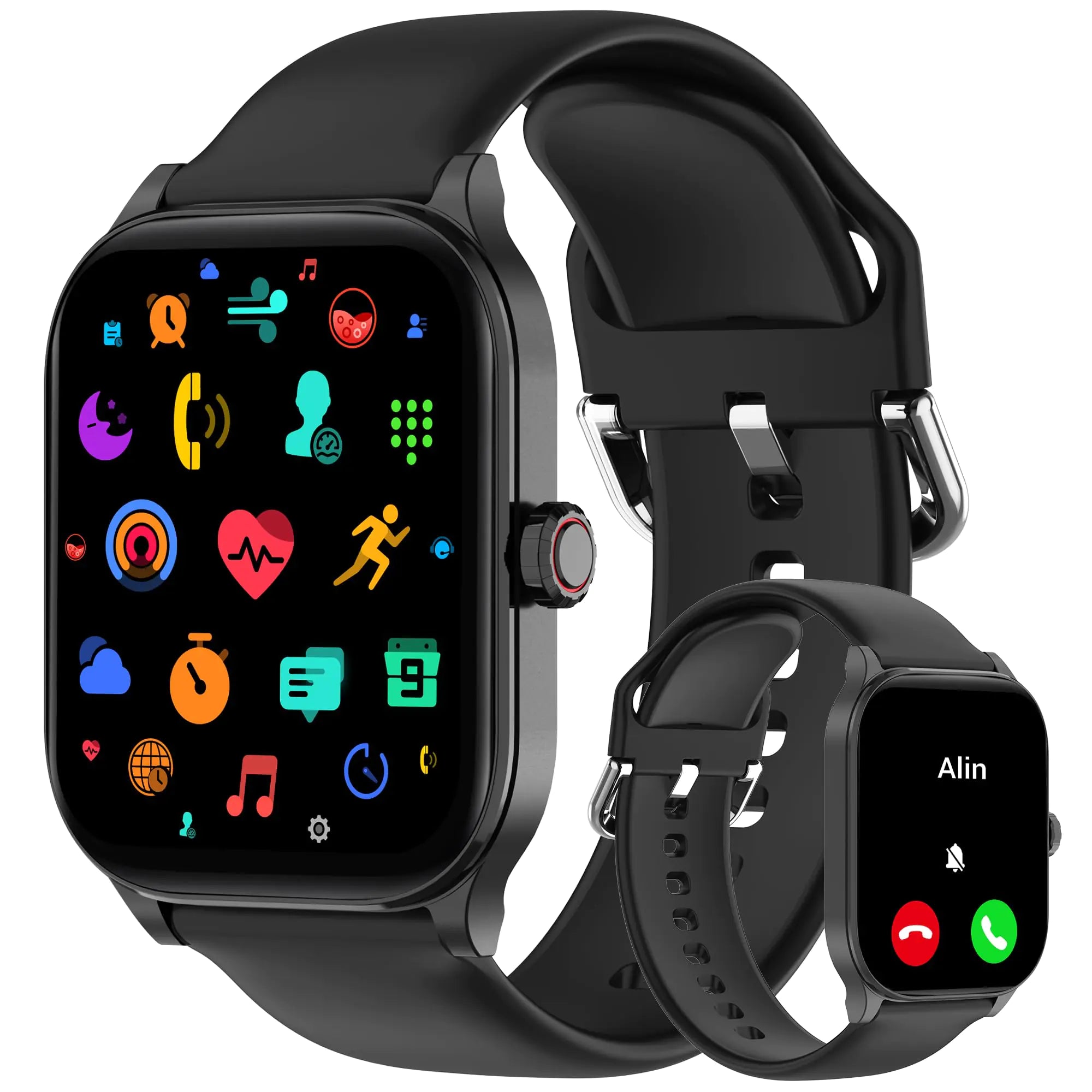 Othalne Smart Watch (Answer/Make Call) 2.01" Smartwatch for Android Phones and iPhone with Heart RateSleep MonitorPedometer 100+Sports Fitness Watch IP68 Waterproof Fitness Tracker for Men Women