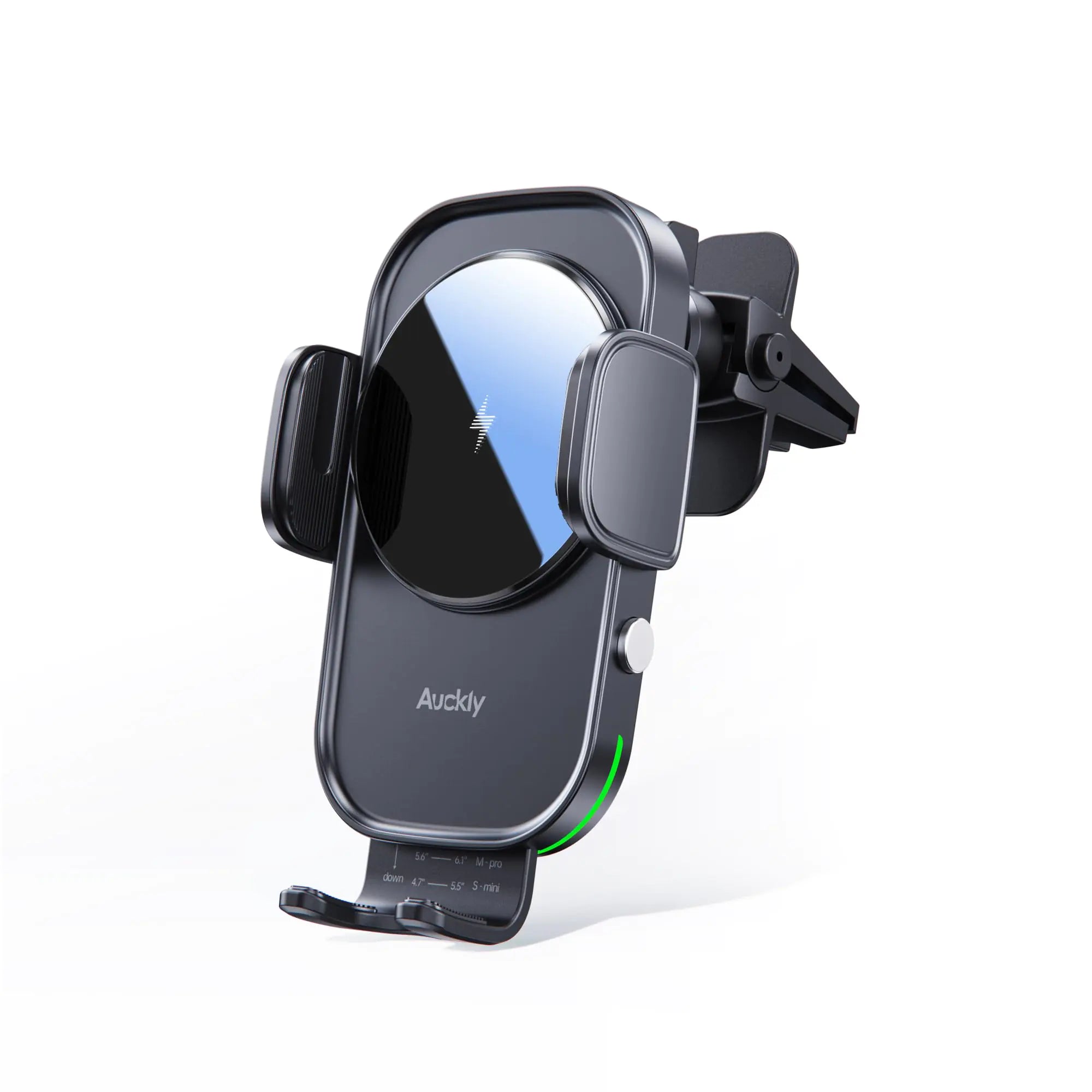 Auckly Qi 15W Car Phone Holder Wireless Charger [270 ° Automatic Clamping] Wireless Car Charger Mount Air Vent for iPhone 12 13 14 15 16 Series & Samsung Electromagnetic Induction Black