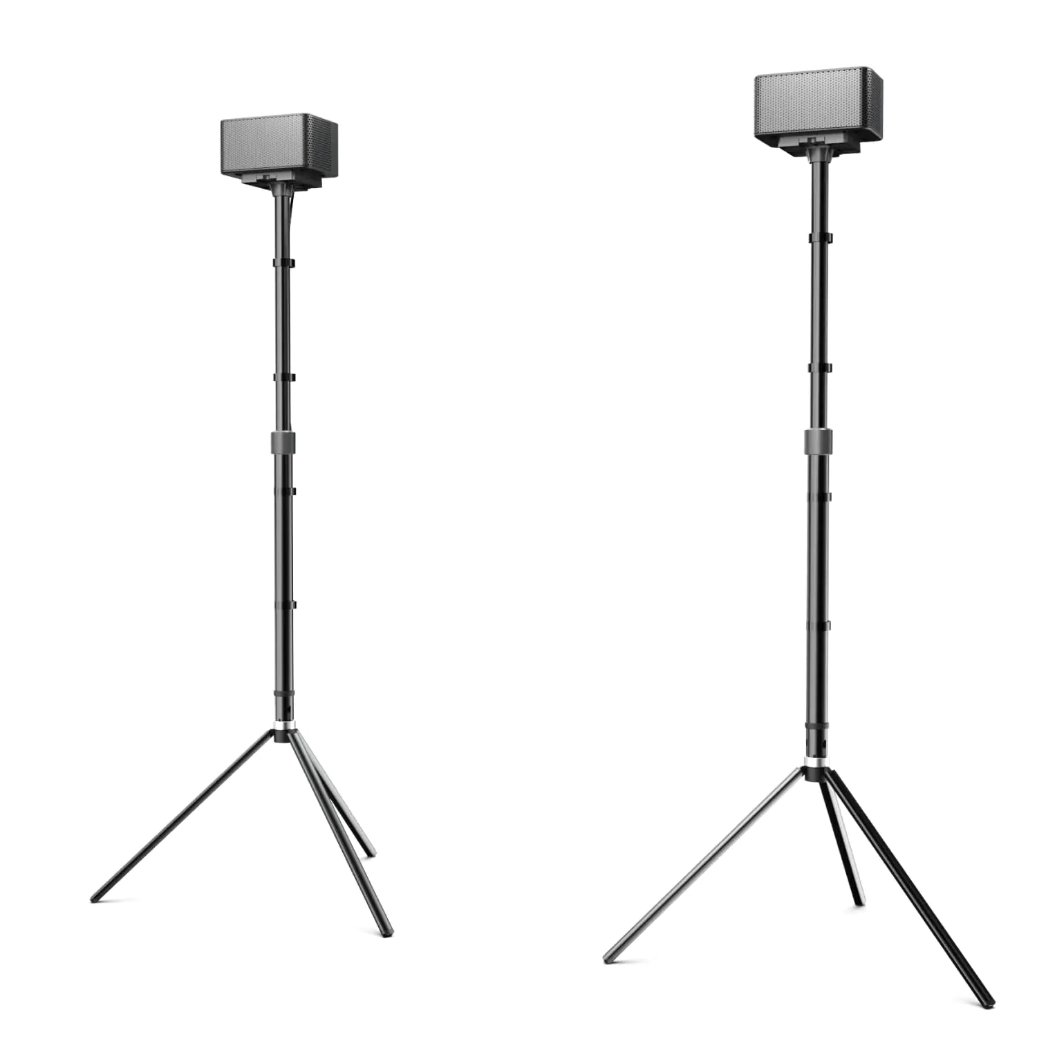 ULTIMEA Small Speaker Stands Pair Height Adjustable Speaker Tripod Extends 24.4" to 36.6" Holds 6.6 lbs Speaker Stands for Surround Sound Satellite Speaker for ULTIMEA Poseidon Series Steady 300